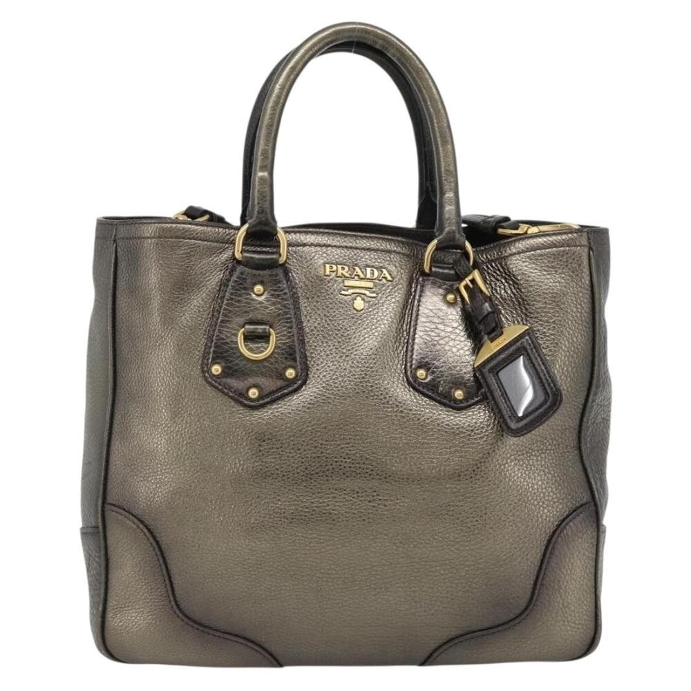 Prada Saffiano Galleria Tote Bag Gold